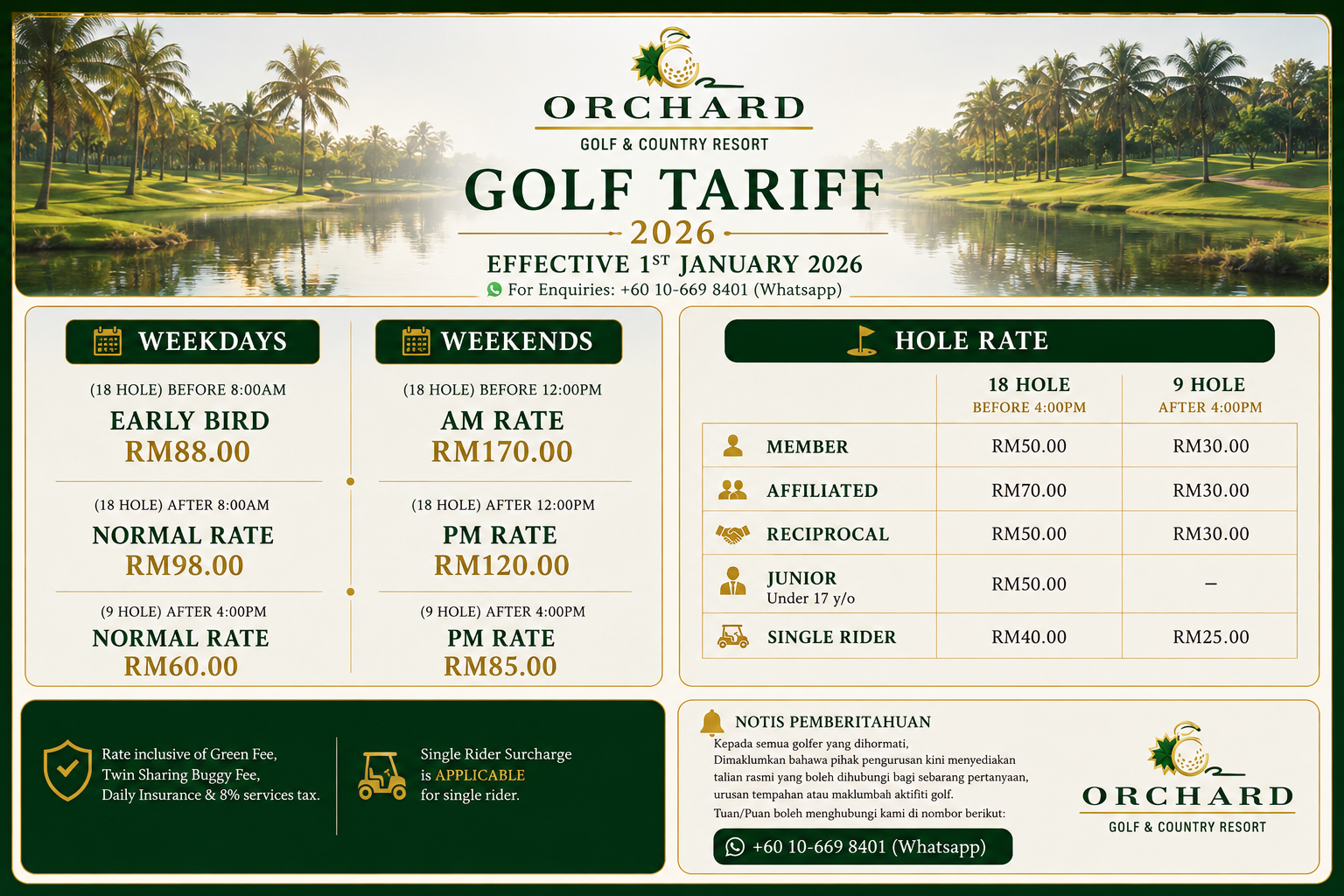 Golf Tariff